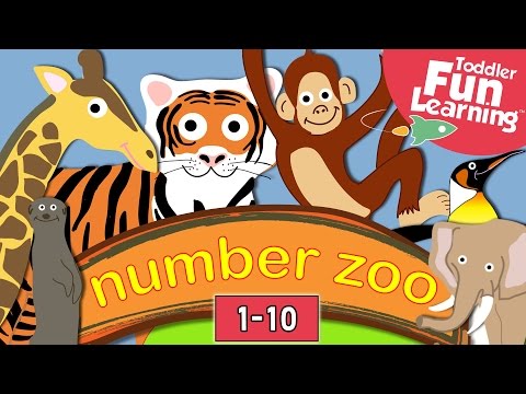 Learn to count with Number Zoo | Fun zoo animals: Lions, Elephants, Monkeys. Count 1 - 10 kids
