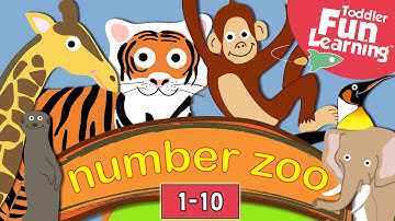 Learn to count 1 to 10 with Number Zoo | Toddler Fun Learning