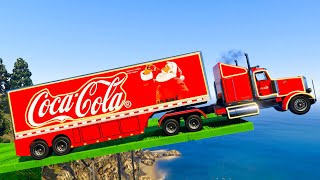 Coca Cola Truck Jumping Into Water #10 - GTA 5 Cars Jumps