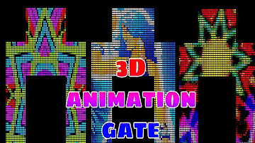 RGB PIXEL LED 3D animation gate 16x32(5 parts)