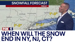 NYC weather: When will the snow end in NY, NJ, CT?