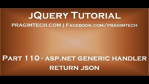 asp net generic handler return json