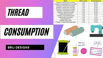 Thread Consumption for Different Seams within Brij Designs