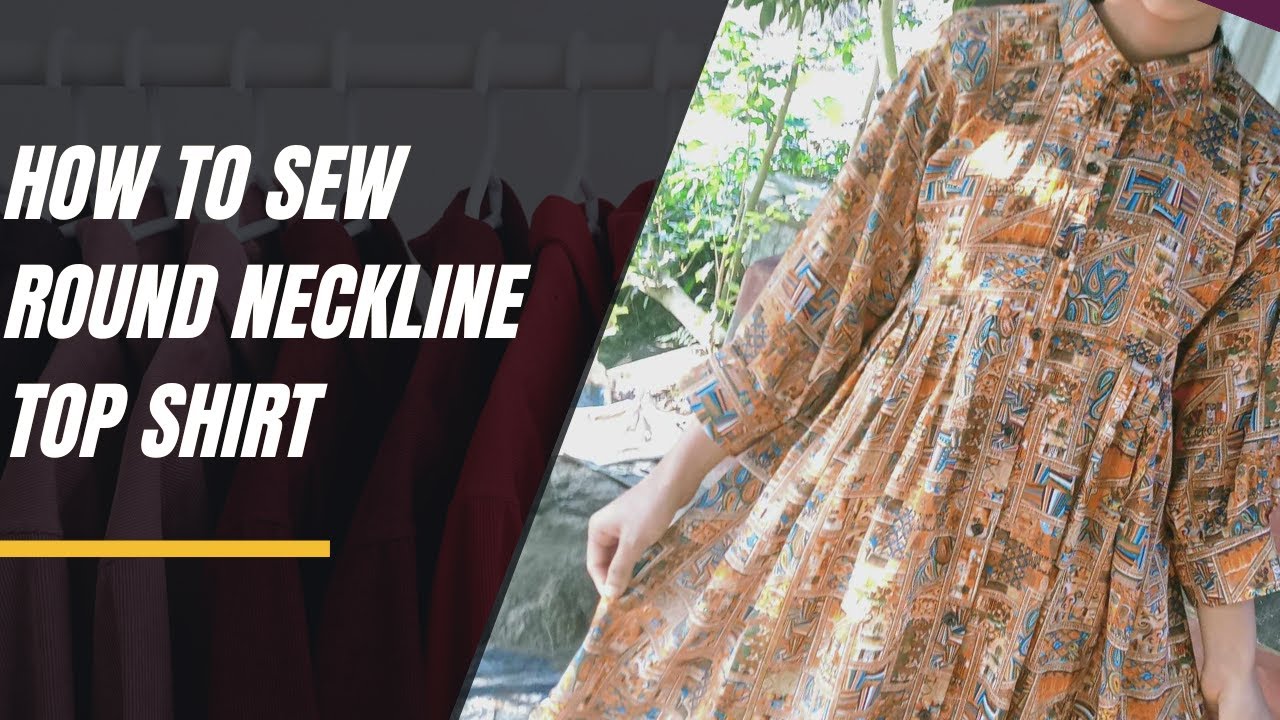 how to sew round neckline top shirt Image Girls Shirt YouTube