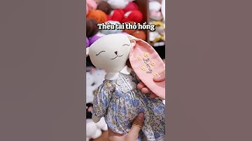 Thêu tai thỏ hồng - DIY cùng thú bông vải Tiệm Tạp Hóa Nhà May