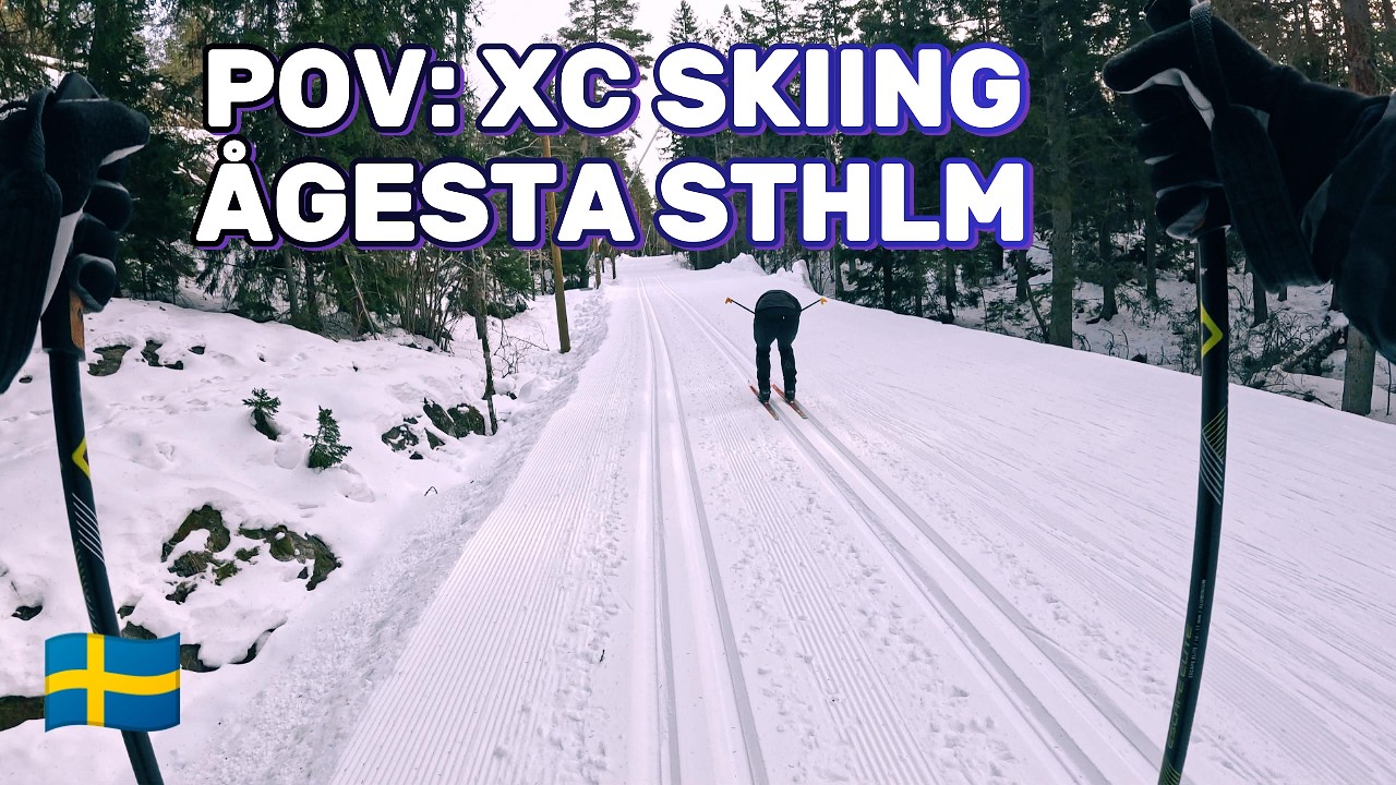 POV XC Skiing on Ågesta Track 🇸🇪 Stockholm Winter Cross-Country Adventure