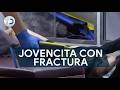 Jovencita sufrió fractura tras fuerte accidente en motocicleta