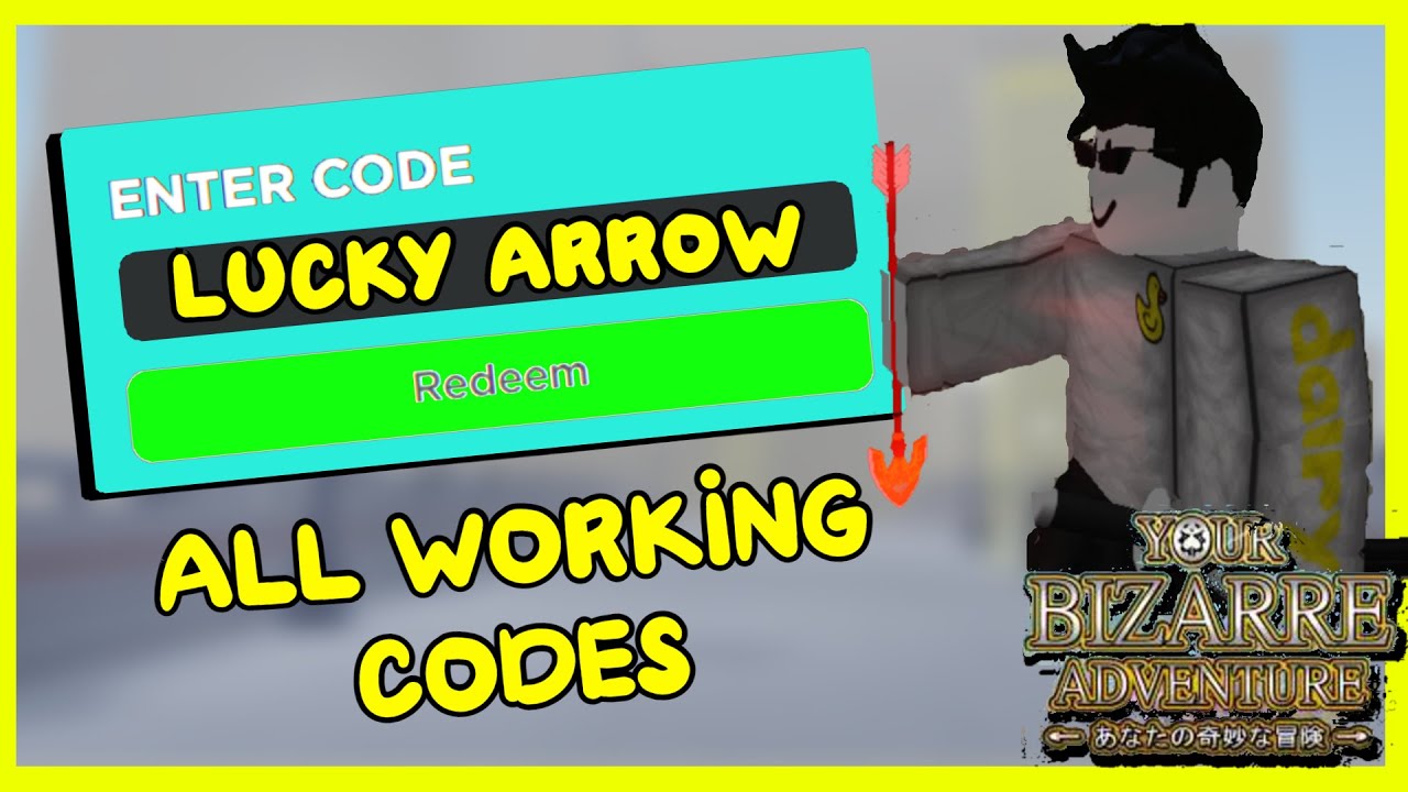 [YBA] ALL WORKING CODES! New Lucky Arrow Code?!? YouTube