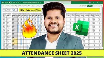 Automated 🔥 attendance sheet in excel (download template) | Attendance sheet