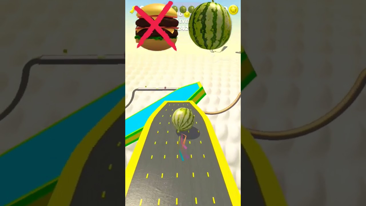 Burger Ball Vs Watermelon Ball 🍔🍉