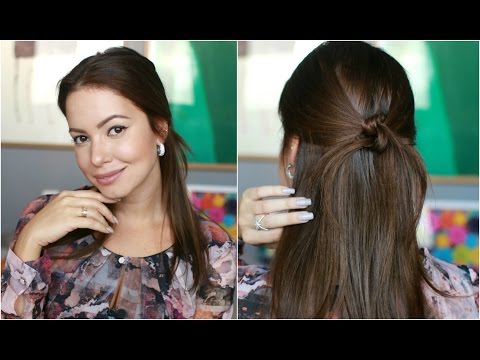 Penteado Fácil para o Dia a Dia | Cabelo Meio Preso com Nó por Juliana Goes - All Things Hair™
