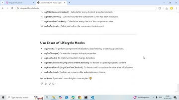 Angular 19 Tutorial #36:  Lifecycle Hooks (Part1) Explained with Examples | Complete Guide