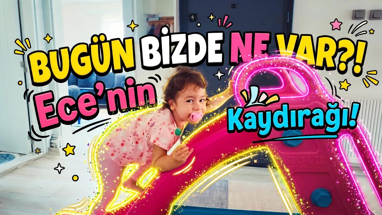 DJI Osmo Pocket Ece'nin Peşinde! Evde Kaydırak Keyfi 🛝 Bugün Bizde Ne Var? Ece'nin Vlogu #3