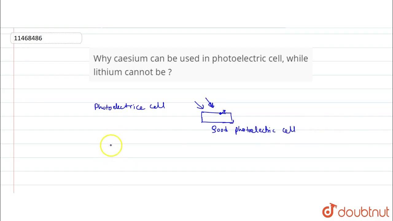 Why cesium can be used in photoelectric cell, while lithium cannot be