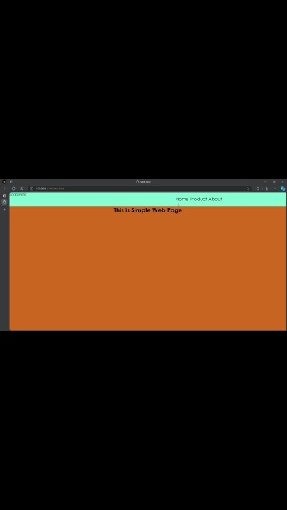 Simple Web Page Using html & css#trending #viralvideo #viral#coding # ...