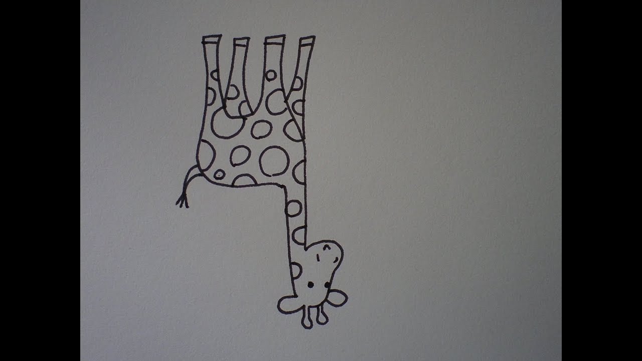 hoe teken je een giraffe (makkelijk) (how to draw a giraffe) - YouTube