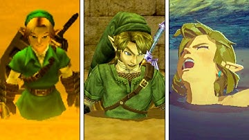 Evolution Of Link Sinking/Drowning In Quicksand In The Legend Of Zelda Series (1993-2025)