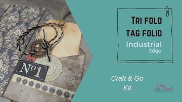 Industrial Edge Tag Folio Featuring Alchemy of Art paper and Uniquely Creative Ephemera