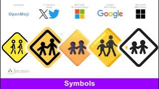 Emojis On Different Platforms | Main Category 8: Symbols 🅰️🆎📶♒♈🏧⚛️🅱️🚼🔙🛄☣️⚫⬛◼️◾▪️🔲🔵🟦🔆🟤🟫♋♑☑️✔️✅🚸🎦Ⓜ️🆑🔃🆒