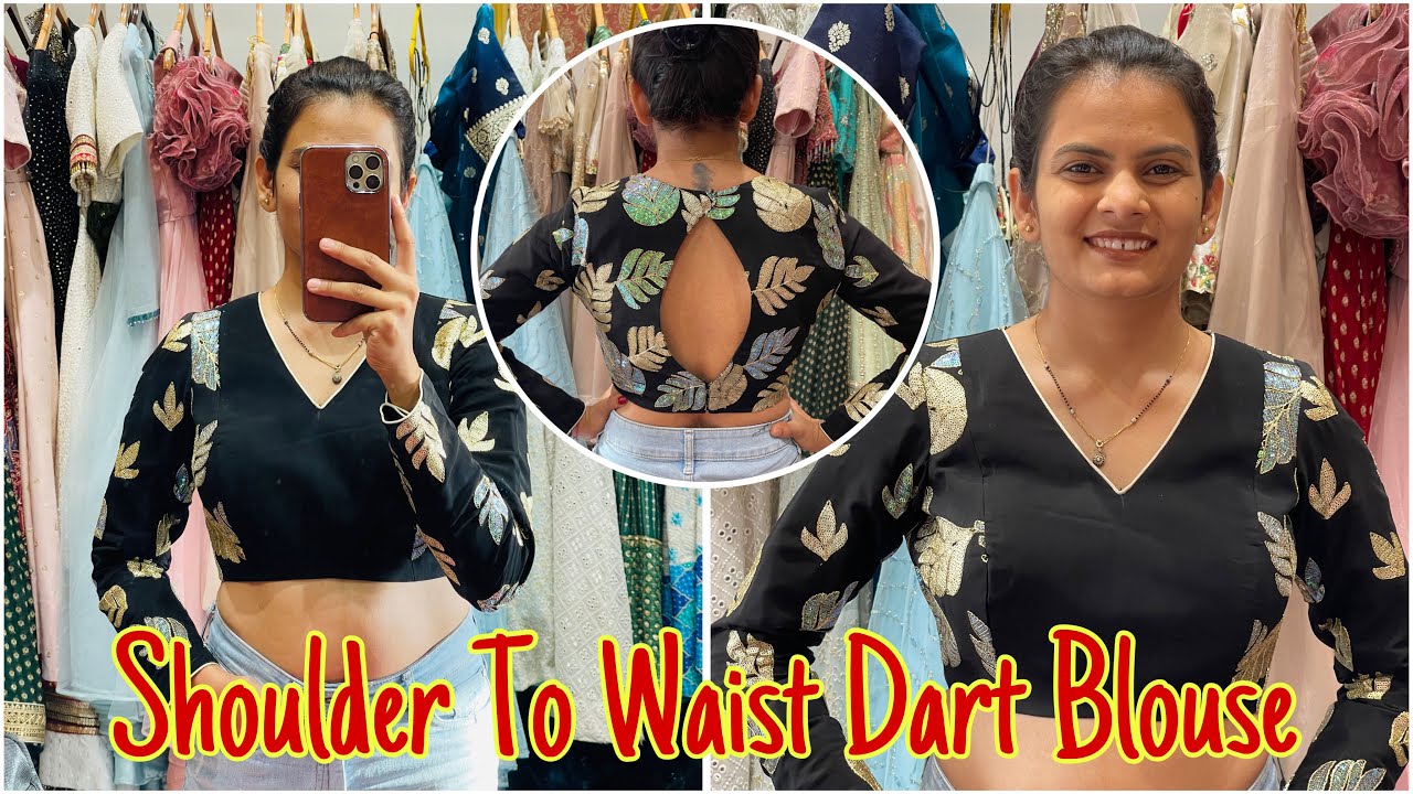 V neck Blouse | How to cut Shoulder to Waist dart | Avsar boutique Sonu kher