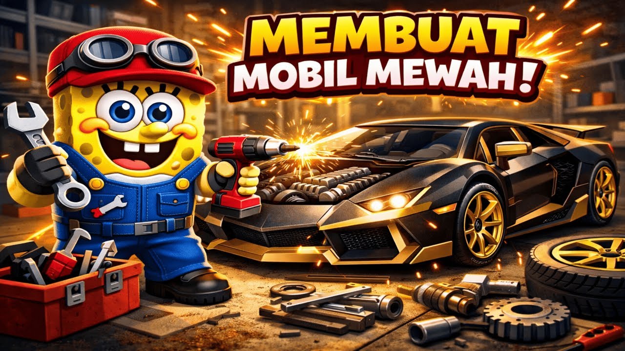 SPONGEBOB MEMBANGUN PABRIK MOBIL MEWAH DI ROBLOX!!!