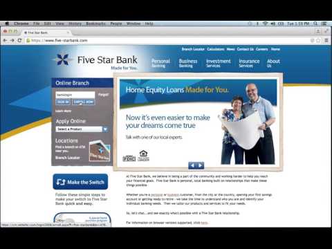 Five Star Bank Online Banking Login Instructions