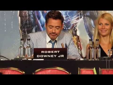 Robert Downey Jr. Speaks At The IRON MAN 3 London Press Conference