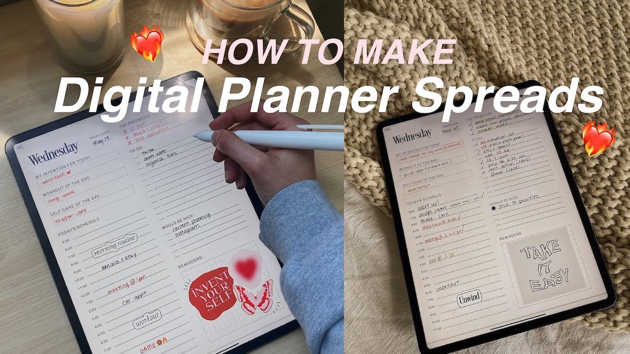 How To Make Digital Planner Spreads On the iPad | +Goodnotes Tips 🏻 ...