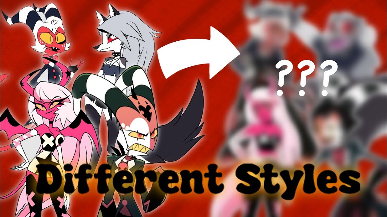 Drawing Helluva Boss Characters in Different Styles w‬