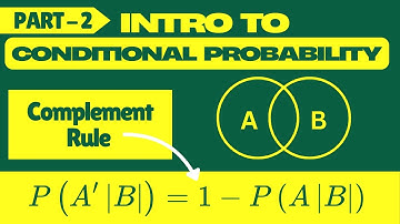 Intro to Conditional Probability |Part 2| Complement in conditional probability P(A
