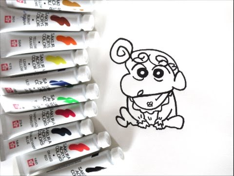 クレヨンしんちゃんイラスト ひまわりの描き方 野原ひまわり クレヨンしんちゃん Youtube