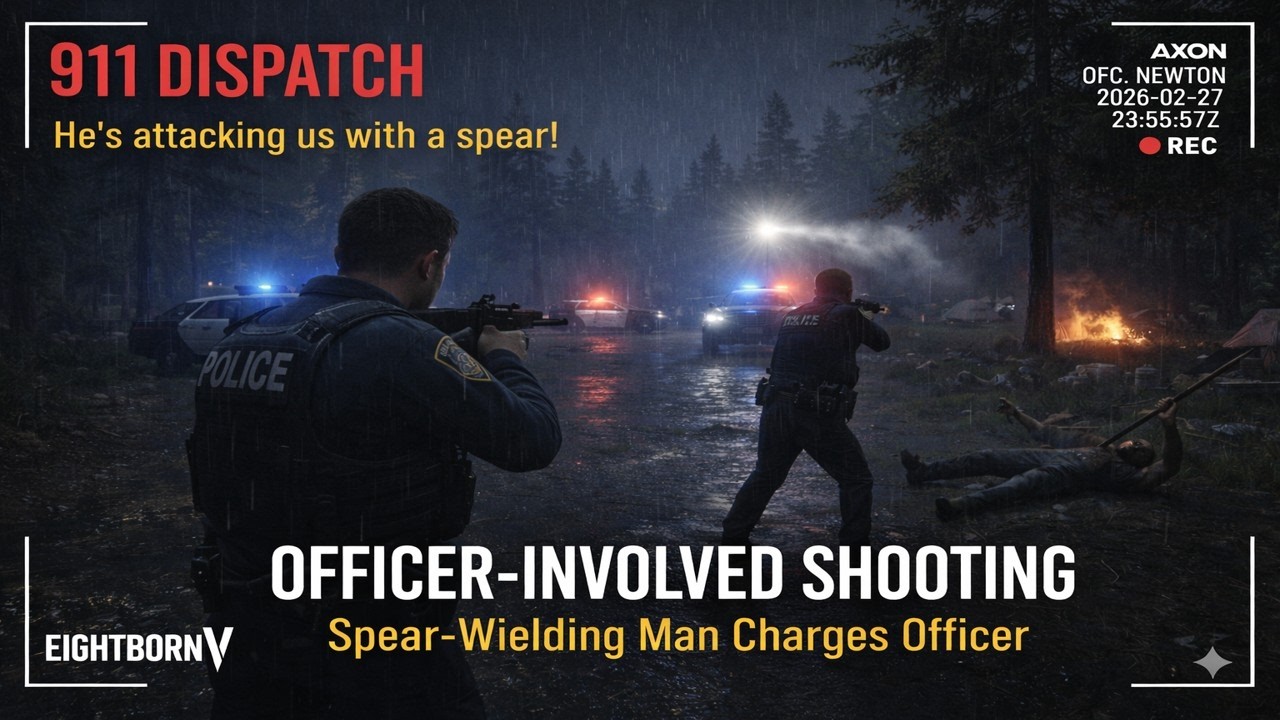 OFFICER-INVOLVED SHOOTING: Man With Spear Charges at Responding Officer | EightbornV RP |