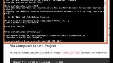 install laravel 4 in windows 7 with wamp