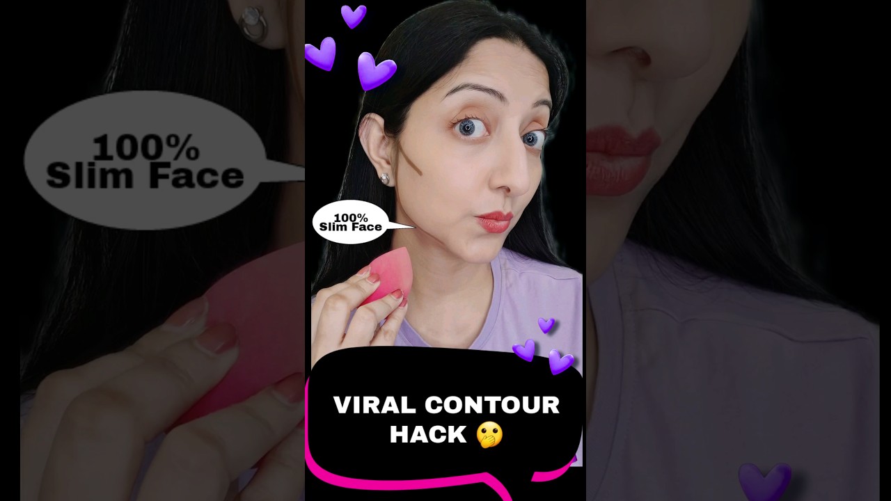 VIRAL CONTOUR HACK 2024😊 VIRAL MAKEUP HACKS 
