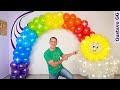 Balloon arch tutorial   rainbow balloon arch  birt.ay decoration ideas at home  gustavo gg