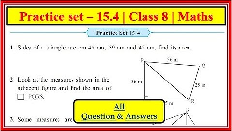 Practice set 15.4 class 8 Maths Chapter 15 Area Maharashtra state board