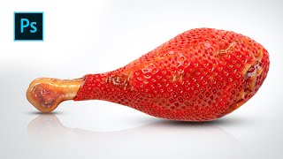 Chicken Strawberry | Advertising Design Idea | Adobe Photoshop CC | Ju Joy Design Bangla