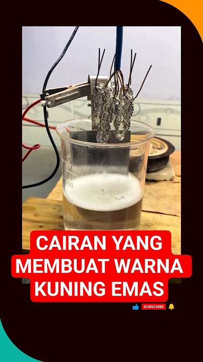 CAIRAN PEMBUAT WARNA KUNING EMAS #sepuh #emas #perhiasan #kimia #logammulia #emasperhiasan #shorts
