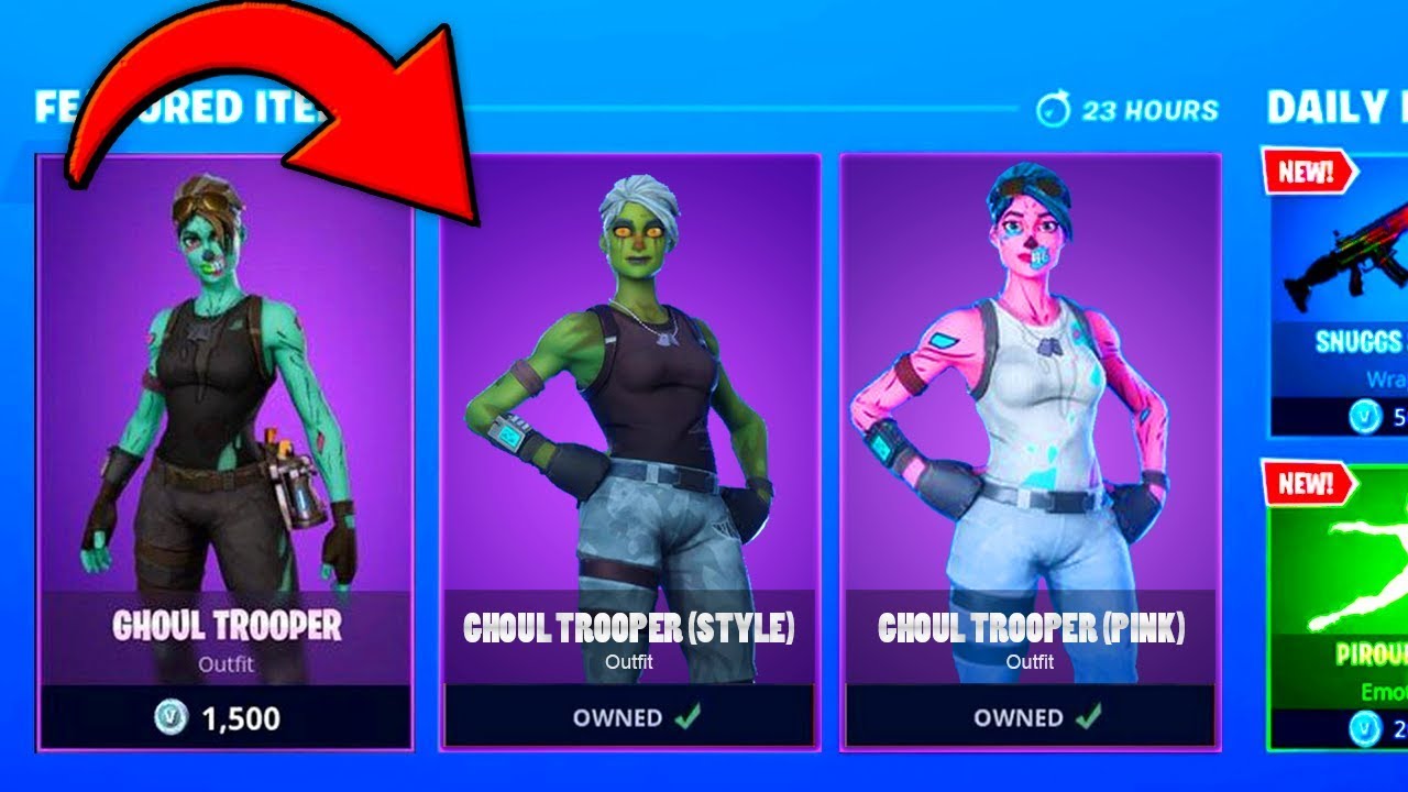 Live New Pink Og Ghoul Trooper Out Now Mythic Goldfish Hunt Fortnite Battle Royale By Osswr - pink ghoul trooper roblox