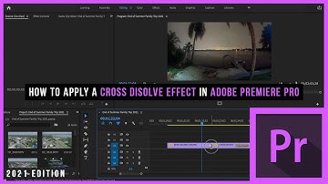How to Apply A Cross Dissolve Transition In Adobe Premiere Pro. (2021 Version)