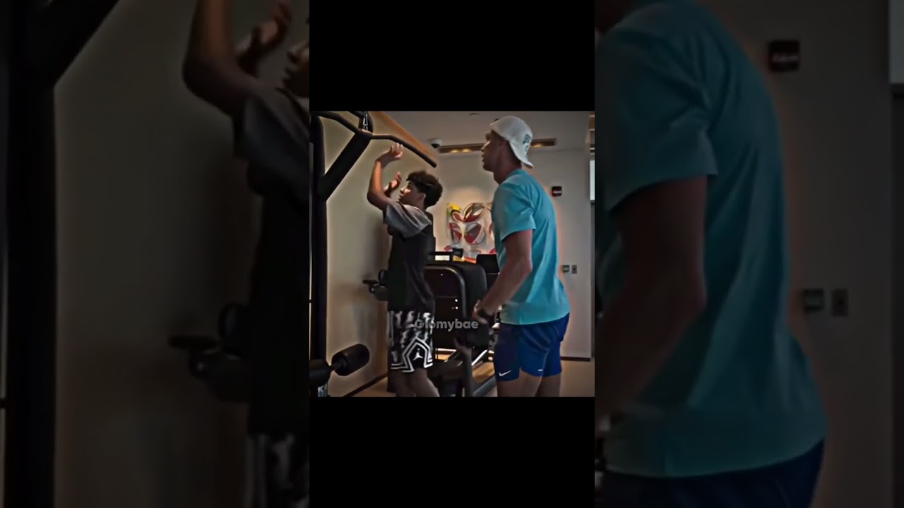 Cristiano Ronaldo and Cristiano Jr Workout 🐐🔥