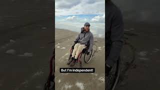 Got hit by a sneaker wave on the Oregon Coast and BARELY survived! #ocean #waves #sneaker#wheelchair