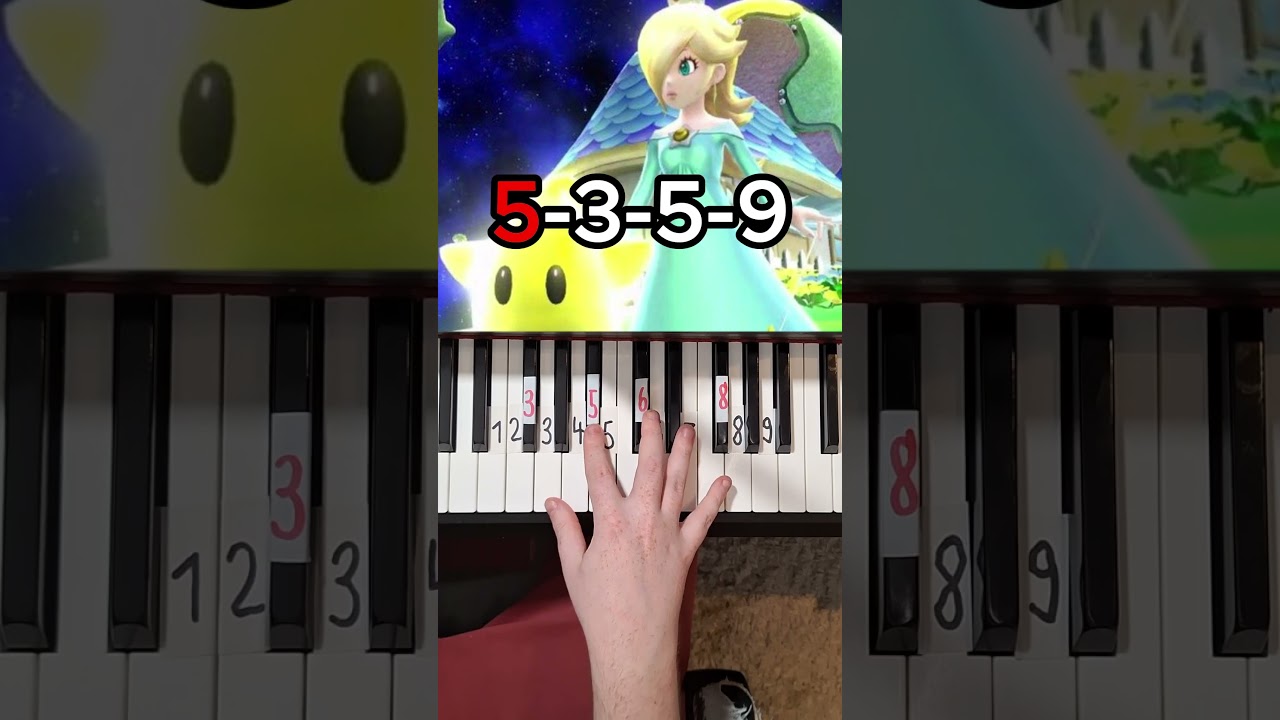Mario Galaxy Rosalina's Comet Observatory Piano Tutorial 