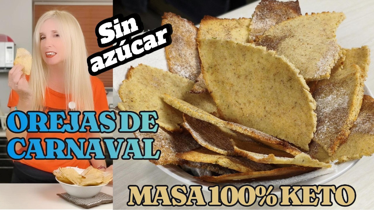 🧁Orejas de Carnaval Sin azúcar ni gluten! Keto y sin freir, una opción saludable que querrás repetir