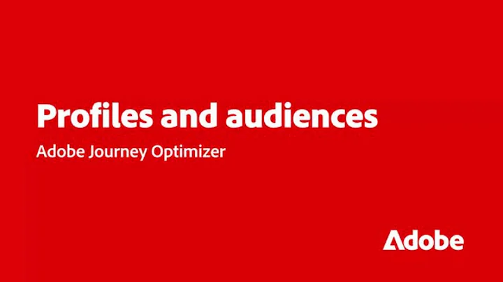 Turn Customer Data into Audience Profiles in Journey Optimizer | Adobe for Business