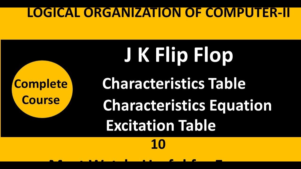 J K Flip Flop characteristics table, Excitation table and