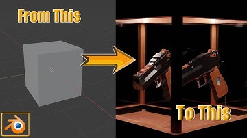 Low Poly Desert Eagle Build TIMELAPSE - Blender | 1080p |