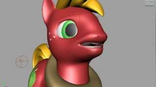 MLP / Maya: Big Macintosh 3D Model Update - More Blend Shapes (Facial Expressions)