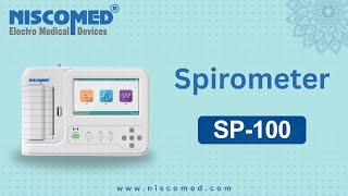 Niscomed SP-100 Spirometer with Printer | Accurate Lung Function Test | FVC, FEV1, PEF | Music