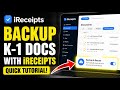 How to backup K-1 related documents with iReceipts - Quick Tutorial